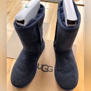 UGG Short Classic Boots in Navy Blue Suede